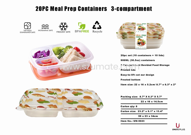 20pc 3-P food container
