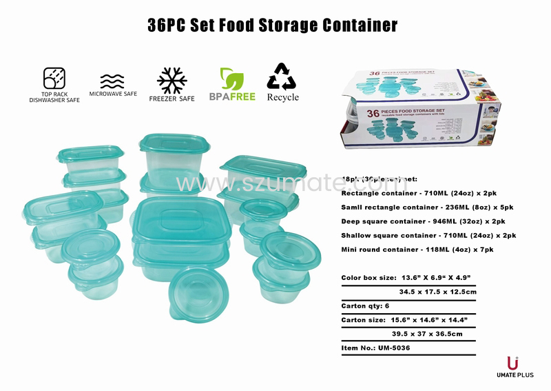 36pc food container